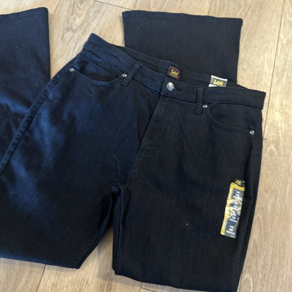 Lee Women's Denim Jeans Flare Black Boho 16‎ Med NEW